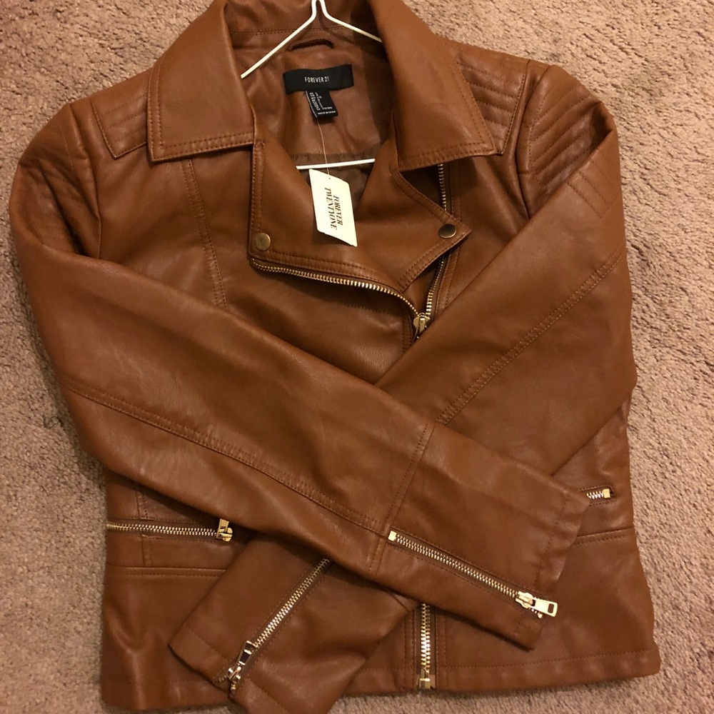Forever 21 faux leather motto